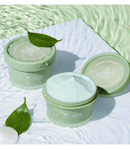 Green Tea Ice Mud Mask Cleansing Moisturizing Oil Control Blackhead Removal Cleansing Mud Mask Applicator Mud Mask 1PCS 120G